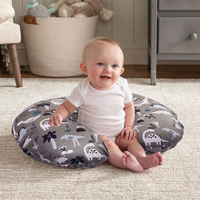 Load image into Gallery viewer, Boppy Feeding and Infant Support Pillow - Gray Dinosaurs
