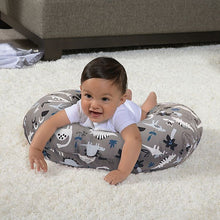 Load image into Gallery viewer, Boppy Feeding and Infant Support Pillow - Gray Dinosaurs
