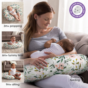 Boppy Feeding and Infant Support Pillow - Pink Garden