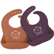 Keababies 2-pack Silicone Bibs - Horizon